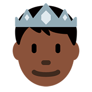 🤴🏿 Emoji Príncipe: Pele Escura na Twitter Twemoji 2.6.