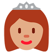 👸🏽 Emoji Prinzessin: mittlere Hautfarbe Twitter Twemoji 2.6.