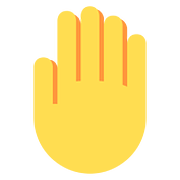 🤚 Emoji Dorso Da Mão Levantado na Twitter Twemoji 2.6.