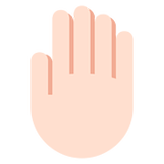 🤚🏻 Emoji Dorso Da Mão Levantado: Pele Clara na Twitter Twemoji 2.6.