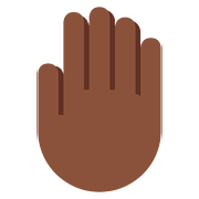 🤚🏿 Emoji erhobene Hand von hinten: dunkle Hautfarbe Twitter Twemoji 2.6.