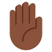 ✋🏿 Emoji erhobene Hand: dunkle Hautfarbe Twitter Twemoji 2.6.