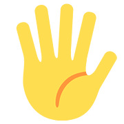 🖐️ Emoji Mão Aberta Com Os Dedos Separados na Twitter Twemoji 2.6.