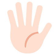 🖐🏻 Emoji Mão Aberta Com Os Dedos Separados: Pele Clara na Twitter Twemoji 2.6.
