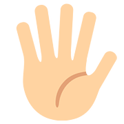🖐🏼 Emoji Hand mit gespreizten Fingern: mittelhelle Hautfarbe Twitter Twemoji 2.6.