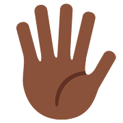 🖐🏿 Emoji Mão Aberta Com Os Dedos Separados: Pele Escura na Twitter Twemoji 2.6.