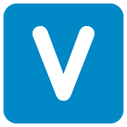 Emoji 🇻 Lettera simbolo indicatore regionale V su Twitter Twemoji 2.6.