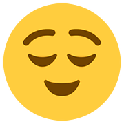 Emoji 😌 Faccina Sollevata su Twitter Twemoji 2.6.