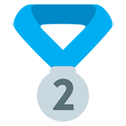 Émoji 🥈 Médaille D’argent sur Twitter Twemoji 2.6.