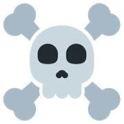 ☠️ Emoji Totenkopf mit gekreuzten Knochen Twitter Twemoji 2.6.