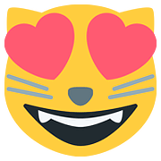 😻 Emoji Rosto De Gato Sorridente Com Olhos De Coração na Twitter Twemoji 2.6.