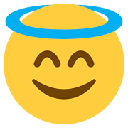 Emoji 😇 Faccina Con Sorriso E Aureola su Twitter Twemoji 2.6.