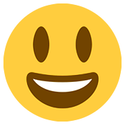 Emoji 😃 Faccina Con Un Gran Sorriso E Occhi Spalancati su Twitter Twemoji 2.6.