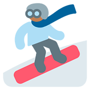 🏂🏾 Emoji Practicante De Snowboard: Tono De Piel Oscuro Medio en Twitter Twemoji 2.6.