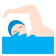 🏊🏻 Emoji Persona Nadando: Tono De Piel Claro en Twitter Twemoji 2.6.