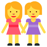 👭 Emoji Mujeres De La Mano en Twitter Twemoji 2.6.