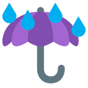 Émoji ☔ Parapluie Avec Gouttes De Pluie sur Twitter Twemoji 2.6.