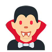 🧛🏼 Emoji Vampir: mittelhelle Hautfarbe Twitter Twemoji 2.6.