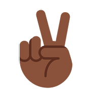 ✌🏿 Emoji Victory-Geste: dunkle Hautfarbe Twitter Twemoji 2.6.