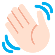 👋🏻 Emoji winkende Hand: helle Hautfarbe Twitter Twemoji 2.6.
