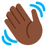Emoji 👋🏿 Mano Che Saluta: Carnagione Scura su Twitter Twemoji 2.6.