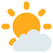 🌤️ Emoji Sol Detrás De Una Nube Pequeña en Twitter Twemoji 2.6.