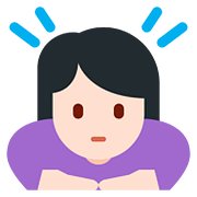 🙇🏻‍♀️ Emoji Mujer Haciendo Una Reverencia: Tono De Piel Claro en Twitter Twemoji 2.6.