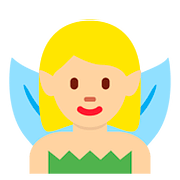 🧚🏼‍♀️ Emoji Fee: mittelhelle Hautfarbe Twitter Twemoji 2.6.