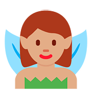 🧚🏽‍♀️ Emoji Fee: mittlere Hautfarbe Twitter Twemoji 2.6.