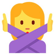 🙅‍♀️ Emoji Frau mit überkreuzten Armen Twitter Twemoji 2.6.