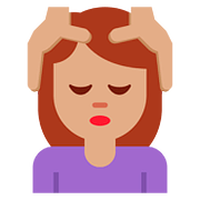 Emoji 💆🏽‍♀️ Donna Che Riceve Un Massaggio: Carnagione Olivastra su Twitter Twemoji 2.6.