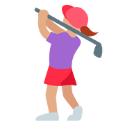 Emoji 🏌🏽‍♀️ Golfista Donna: Carnagione Olivastra su Twitter Twemoji 2.6.