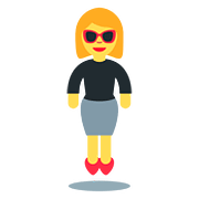 🕴️‍♀️ Emoji Mulher de terno de negócios está levitando na Twitter Twemoji 2.6.
