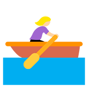 🚣🏼‍♀️ Emoji Frau im Ruderboot: mittelhelle Hautfarbe Twitter Twemoji 2.6.
