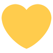 💛 Emoji Coração Amarelo na Twitter Twemoji 2.6.