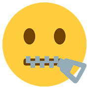 Emoji 🤐 Faccina Con Bocca Con Cerniera su Twitter Twemoji 2.6.