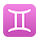 Emoji ♊ Segno Zodiacale Dei Gemelli su VKontakte(VK) 1.0.