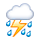 Wolke mit Blitz und Regen VKontakte(VK) 1.0.