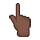 👆🏿 Emoji nach oben weisender Zeigefinger von hinten: dunkle Hautfarbe VKontakte(VK) 1.0.