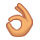 👌🏽 Emoji OK-Zeichen: mittlere Hautfarbe VKontakte(VK) 1.0.