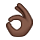 👌🏿 Emoji OK-Zeichen: dunkle Hautfarbe VKontakte(VK) 1.0.