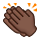 Emoji 👏🏿 Mani Che Applaudono: Carnagione Scura su VKontakte(VK) 1.0.