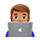 Emoji 👨🏽‍💻 Tecnologo: Carnagione Olivastra su VKontakte(VK) 1.0.