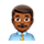 👨🏾‍💼 Emoji Büroangestellter: mitteldunkle Hautfarbe VKontakte(VK) 1.0.