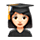 Emoji 👩🏻‍🎓 Studentessa: Carnagione Chiara su VKontakte(VK) 1.0.