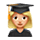 Emoji 👩🏼‍🎓 Studentessa: Carnagione Abbastanza Chiara su VKontakte(VK) 1.0.