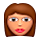 Emoji 👩🏽 Donna: Carnagione Olivastra su VKontakte(VK) 1.0.