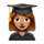 Emoji 👩🏽‍🎓 Studentessa: Carnagione Olivastra su VKontakte(VK) 1.0.