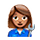 Emoji 👩🏽‍🔧 Meccanico Donna: Carnagione Olivastra su VKontakte(VK) 1.0.