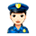 👮🏻‍♀️ Emoji Polizistin: helle Hautfarbe VKontakte(VK) 1.0.